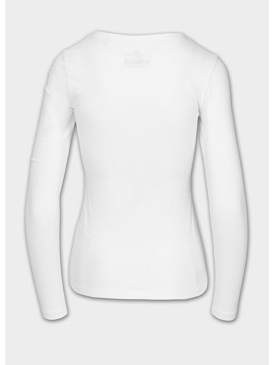 PITBULL PITBULL Longsleeve Longsleeve damski Slim Fit USA CAL XL Biały Regular Fit