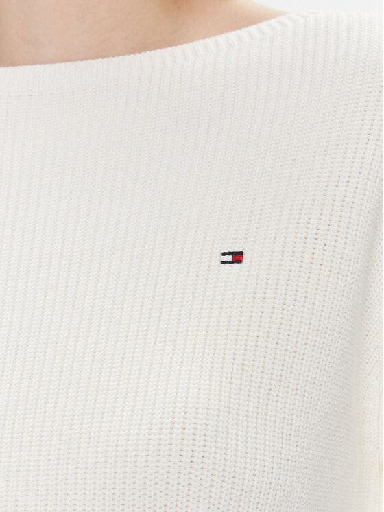 Tommy Hilfiger Tommy Hilfiger Džemper WW0WW40345 Écru Relaxed Fit