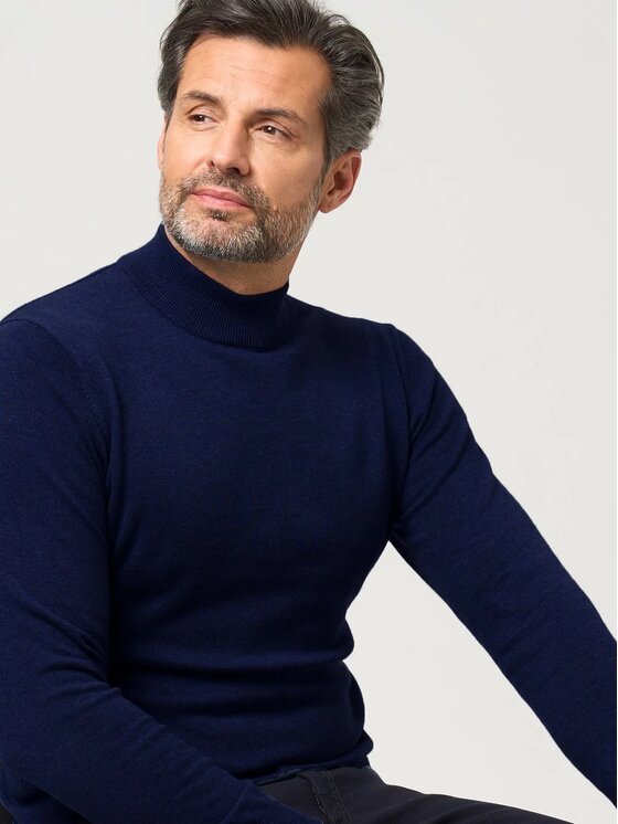 Willsoor Willsoor Sweter 71427 Granatowy Anatomic Fit
