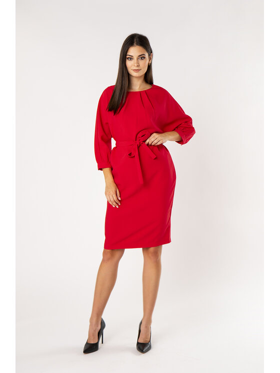 QUIOSQUE QUIOSQUE Sukienka codzienna ROSE DRESS Czerwony Regular Fit