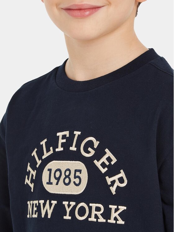 Tommy Hilfiger Tommy Hilfiger Bluzka KB0KB08549 S Granatowy Regular Fit