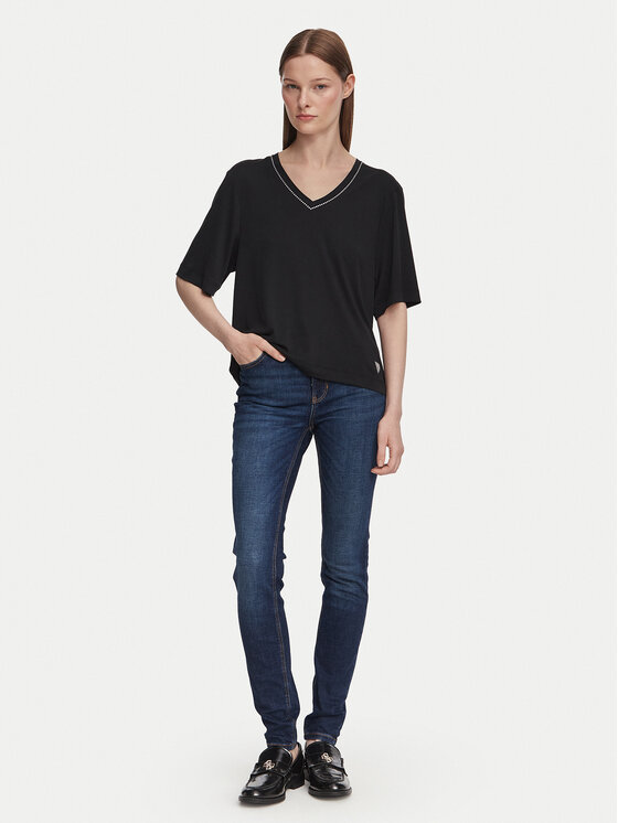 Guess Guess Тишърт W6YP58 K5233 Черен Relaxed Fit