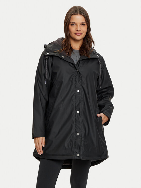 Roxy Lietus jaka Rain Road ERJJK03608 Melns Regular Fit