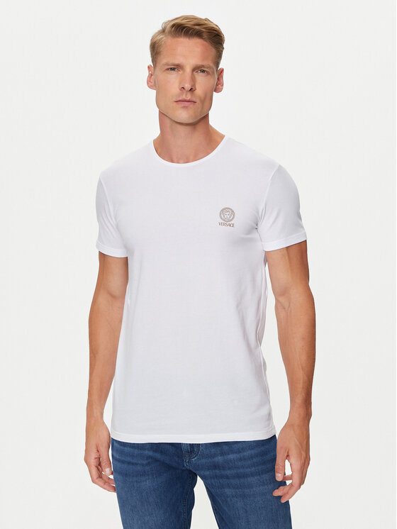 Versace Versace Súprava tričiek AU10193 1A10011 Biela Slim Fit