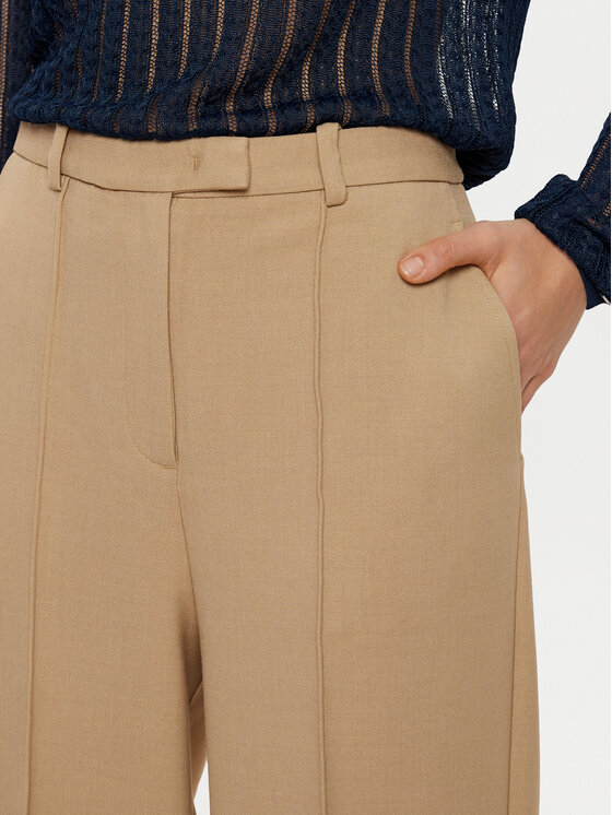 Tommy Hilfiger Tommy Hilfiger Hlače iz tkanine WW0WW43875 Bež Regular Fit