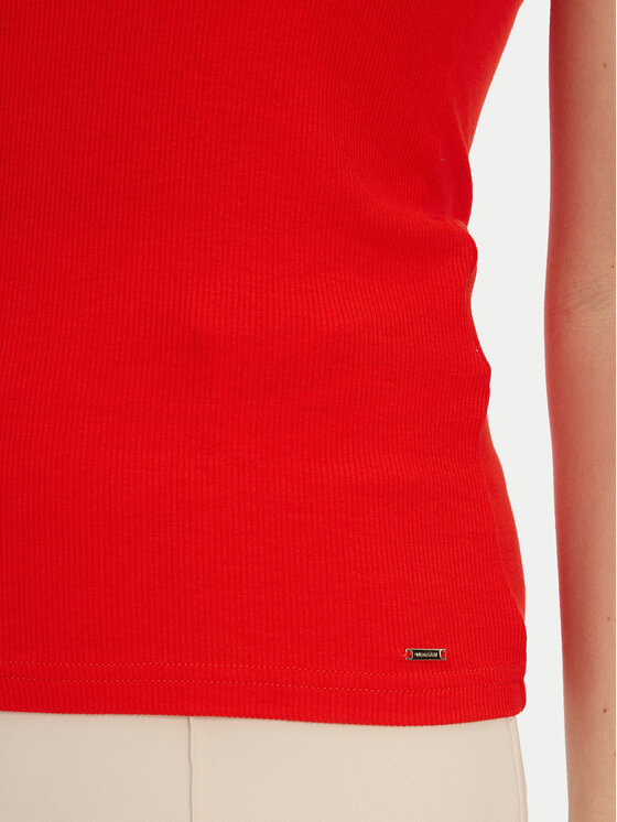 Morgan Morgan Top 251-DOUBI Czerwony Slim Fit