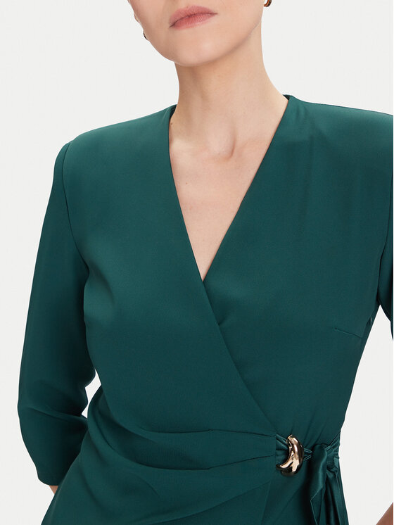 Rinascimento Rinascimento Cocktail obleka CFC0020095002 Zelena Regular Fit