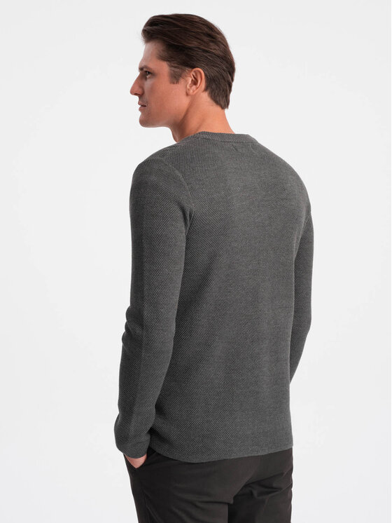 Ombre Ombre Kardigan OM-SWCD-0109 Šedá Regular Fit