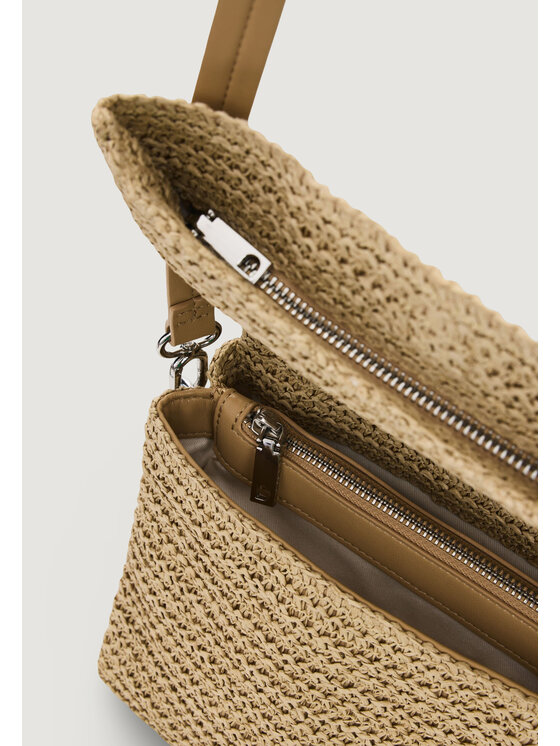 Desigual Desigual Τσάντα BAG_HALF LOGO RAFFIA VE Μπεζ