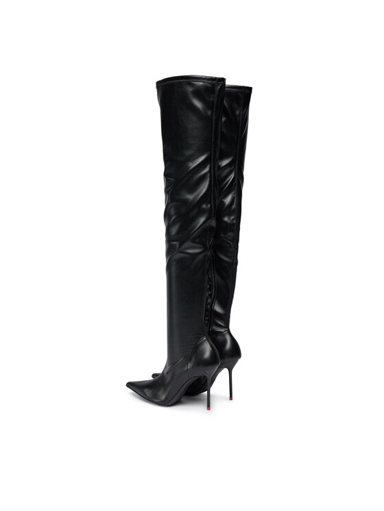 PINKO PINKO Μπότες πάνω από το γόνατο Lully Cruissard Al 23-24 BLKS1 102030 A18W Μαύρο