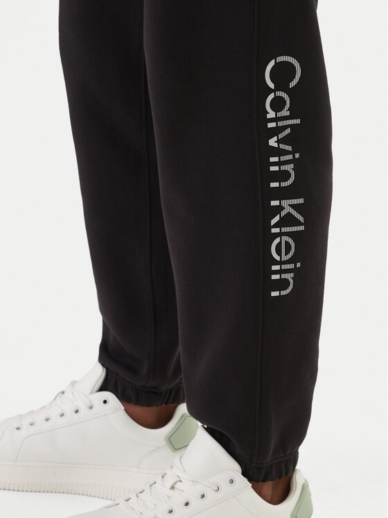 Calvin Klein Calvin Klein Spodnie dresowe Eu Sportswear Graphic LV04LF236G Czarny Regular Fit
