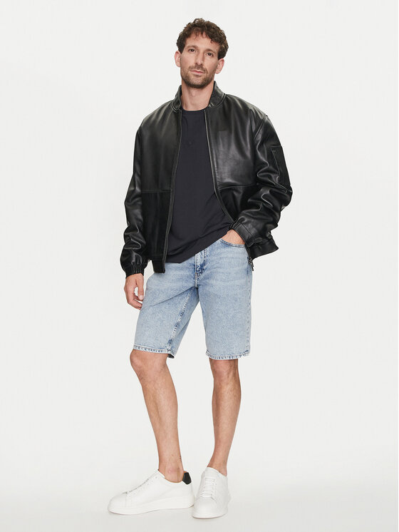 Bugatti Bugatti Tričko 8350 55024A Tmavomodrá Slim Fit