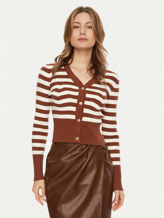 Fracomina Fracomina Кардиган FS24WT8005K459N8 Коричневий Slim Fit