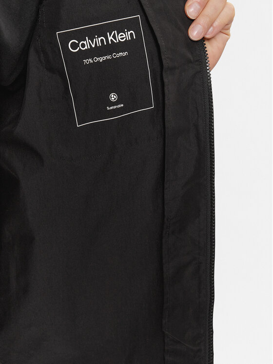 Calvin Klein Calvin Klein Demisezoninė striukė Light Shirt Jacket K10K107136 Juoda Regular Fit