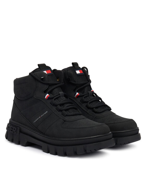 Tommy Hilfiger Tommy Hilfiger Šnurovacia obuv T3X5-34129-1696999 D Čierna