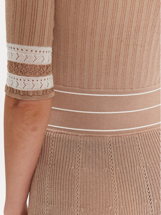 Marciano Guess Marciano Guess Úpletové šaty Olivia 3GGK11 5678Z Béžová Regular Fit