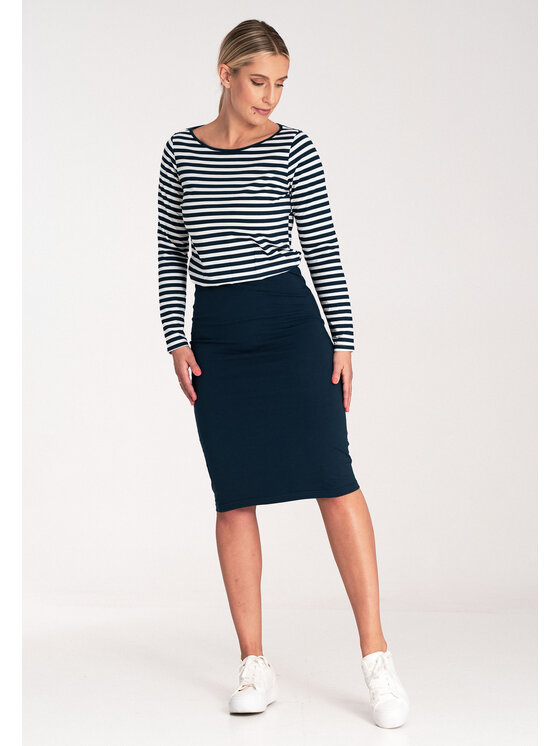 FIGL FIGL Sukienka codzienna M1057 Granatowy Regular Fit