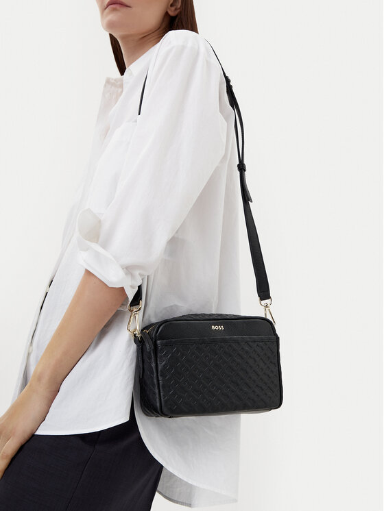 BOSS BOSS Ročna torba Alyce Crossbody 50529366 Črna