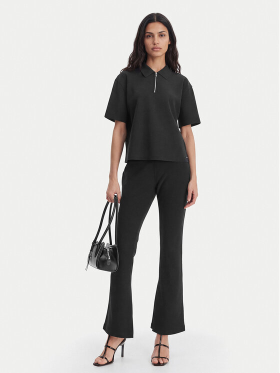 Calvin Klein Calvin Klein Spodnie materiałowe LV044B223G Czarny Flare Fit