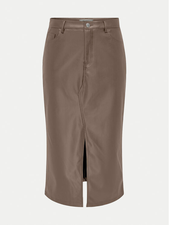 ONLY ONLY Ādas imitācijas svārki Kiri 15324778 Brūns Regular Fit