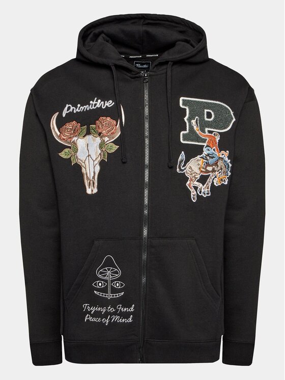 Primitive Primitive Світшот Badlands PA323241 Чорний Regular Fit