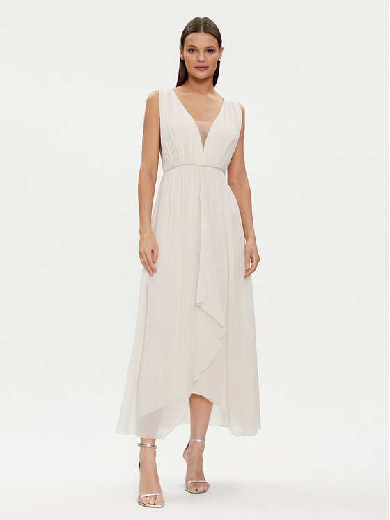 Rinascimento Rinascimento Rochie de seară CFC0117773003 Écru Regular Fit