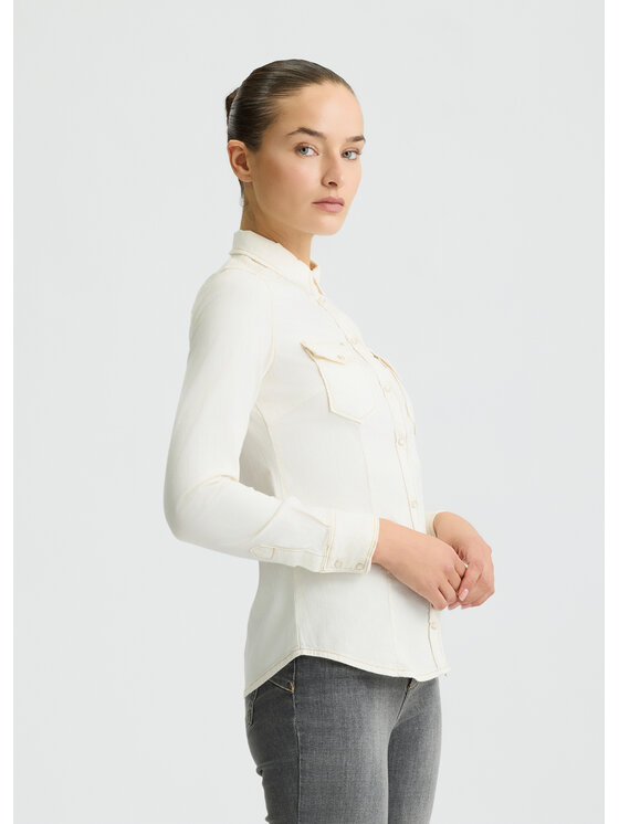 Liu Jo Liu Jo camicia di jeans UXX046D405110701 Bianco Regular Fit