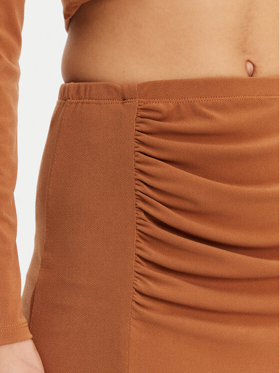 ViCOLO ViCOLO Midi sukně UD0010 Hnědá Regular Fit