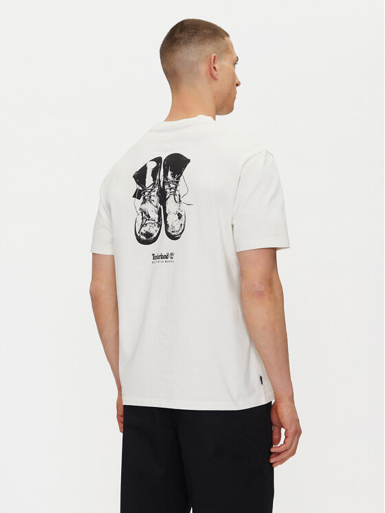 Timberland Timberland T-Shirt TB0A6F4N Biały Regular Fit
