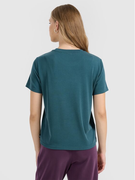 4F 4F T-shirt 4FRAW25TTSHF3282-46S Verde Regular Fit