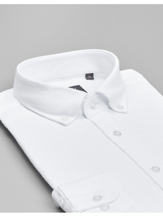 Borgio Borgio Koszula limido_00557 Biały Slim Fit