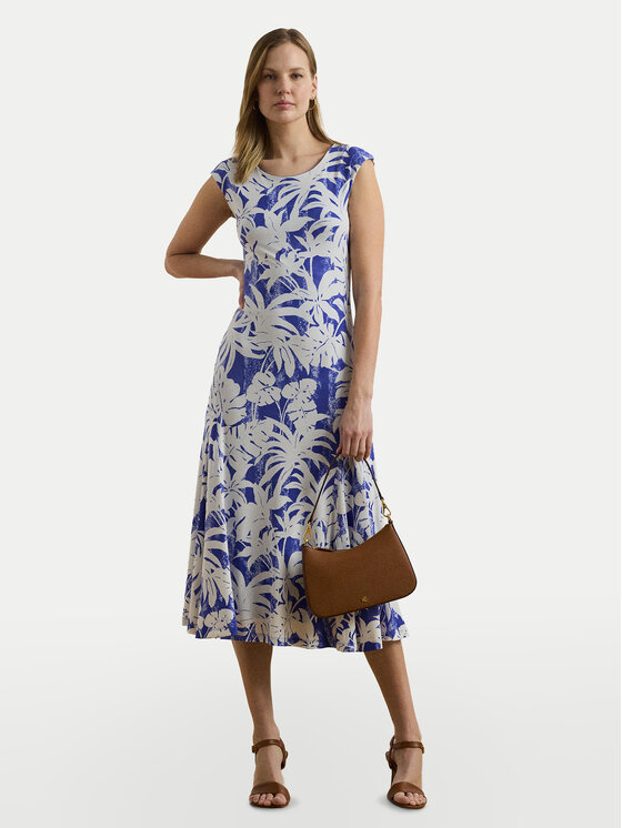 LAUREN RALPH LAUREN Každodenné šaty 200971078001 Modrá Regular Fit
