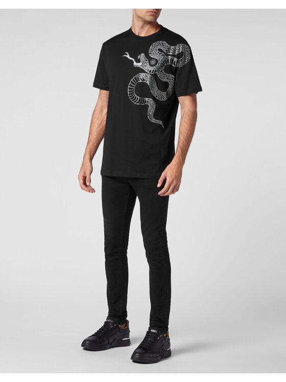 PHILIPP PLEIN PHILIPP PLEIN T-Shirt 22843 Czarny Regular Fit