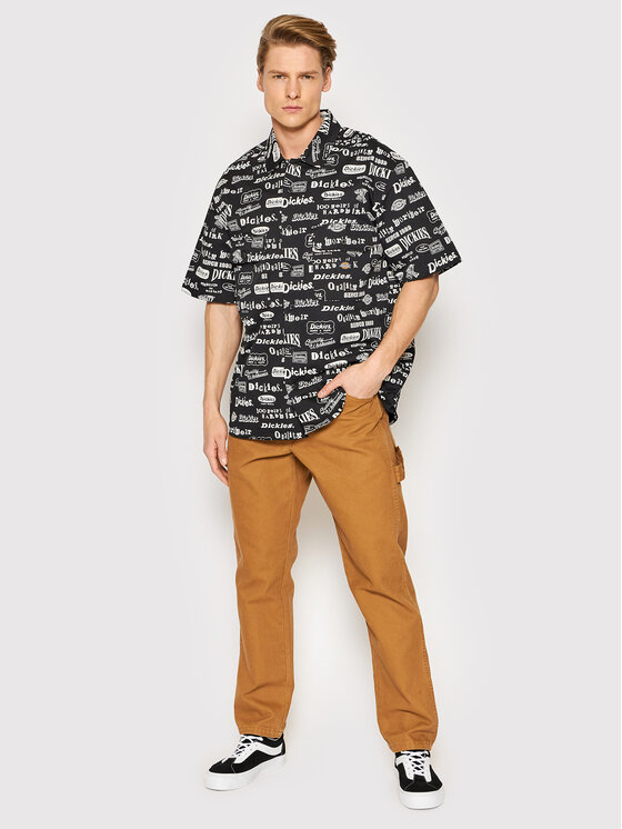 Dickies Dickies Pantaloni di tessuto Dc Carpenter DK0A4XIFC41 Marrone Regular Fit