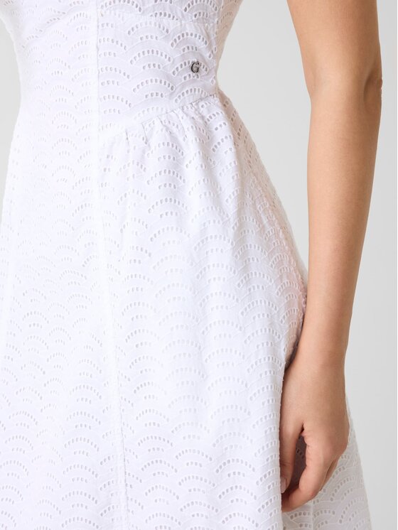 Guess Guess Φόρεμα καλοκαιρινό W6GK44 W1884 Λευκό Regular Fit