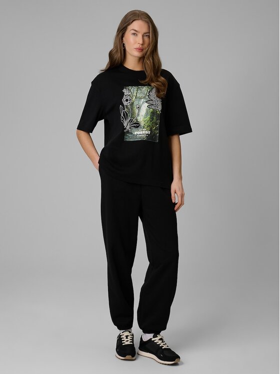 4F 4F T-Shirt CAMP Czarny Loose Fit