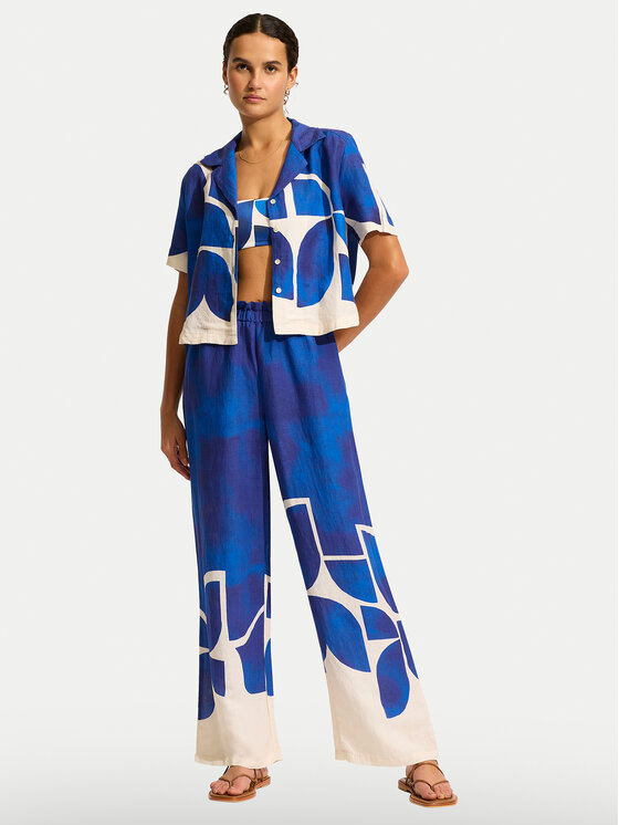 Seafolly Seafolly Paplūdimio marškinėliai 55455-TO Mėlyna