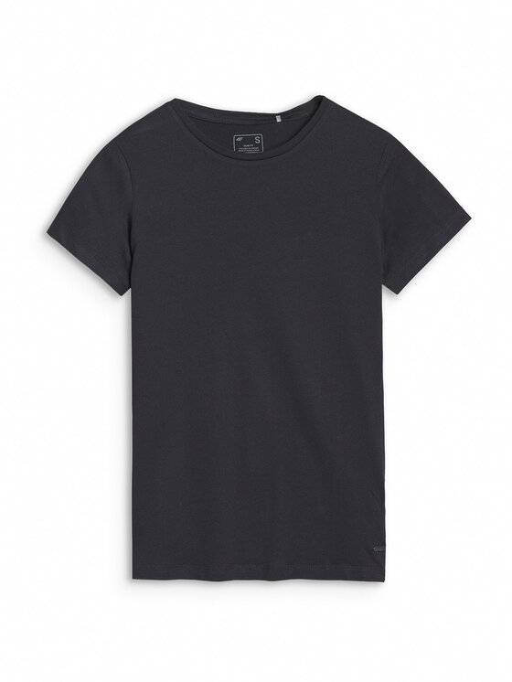 4F 4F T-Shirt COMMON GROUND Czarny Slim Fit