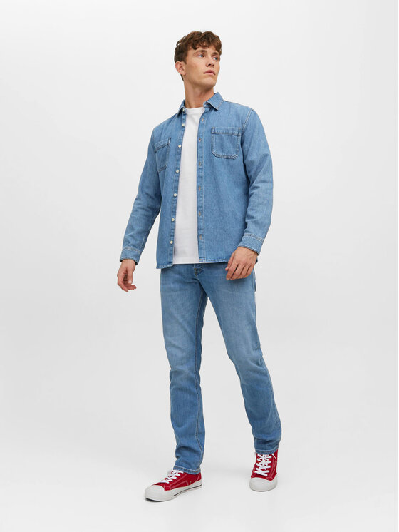 Jack&Jones Jack&Jones Jeans hlače Tim 12223505 Modra Slim Fit