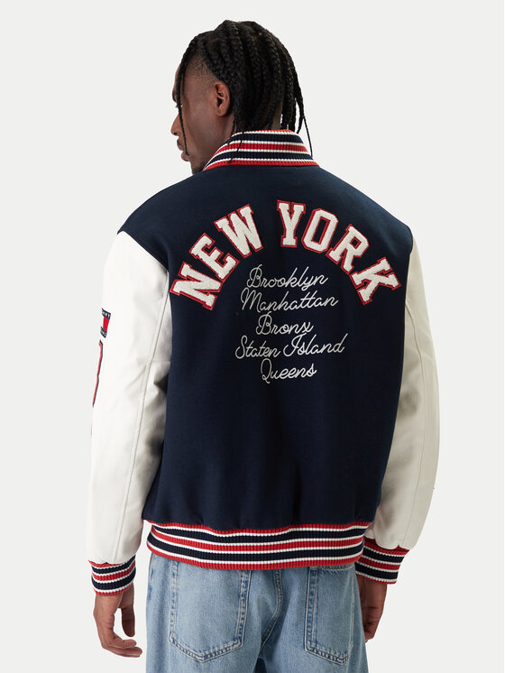 Tommy Jeans Tommy Jeans Kurtka bomber Varsity DM0DM22729 Granatowy Regular Fit