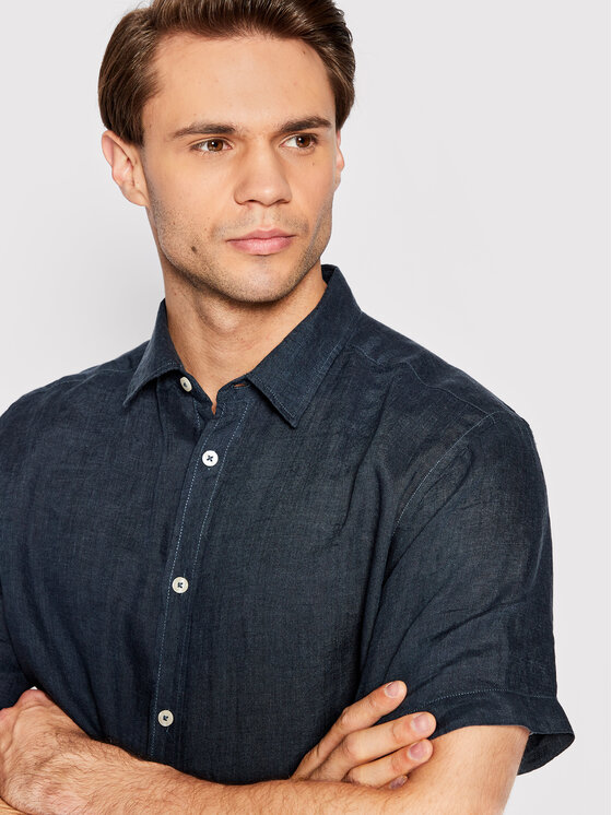 United Colors Of Benetton United Colors Of Benetton Hemd 5BKU5QJH8 Dunkelblau Regular Fit
