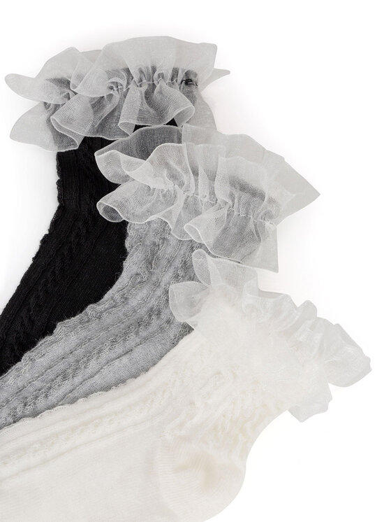 JENNY JENNY Kurze Socken 7KB-004-SS25 (3-pack) Weiß