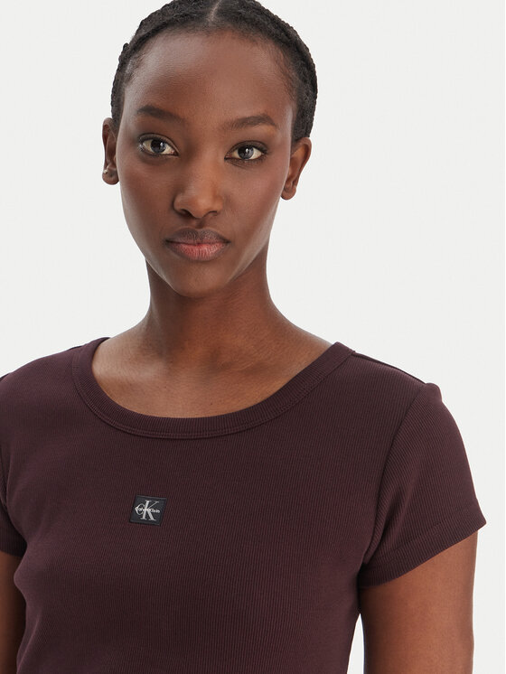 Calvin Klein Jeans Calvin Klein Jeans Majica LV047C200G Rjava Slim Fit