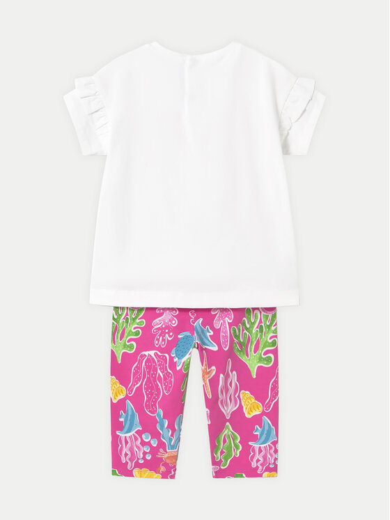 Mayoral Mayoral Komplet t-shirt i legginsy 1739 Kolorowy Regular Fit
