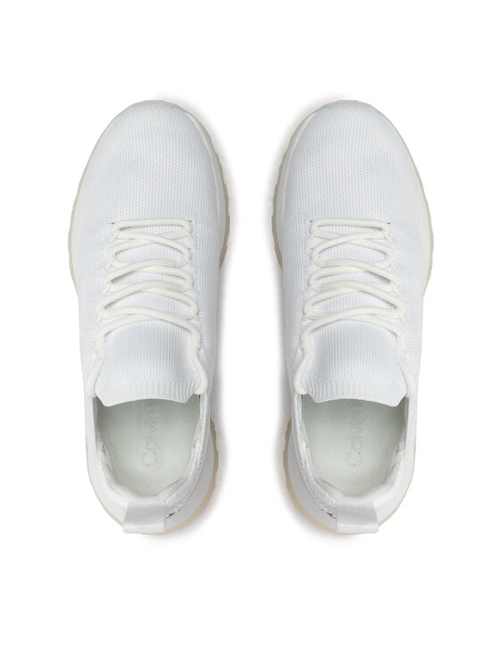 Calvin Klein Calvin Klein Sneakersy 2 Piece Sole Lace-Up-Knit HW0HW01337 Biały