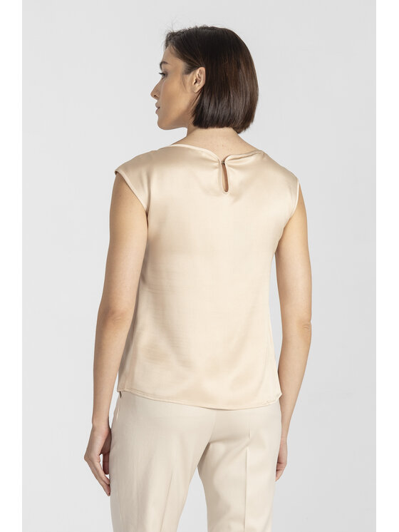 Deni Cler Milano Deni Cler Milano Top W-DC-0010-E2-S1-12-1 Beżowy Regular Fit