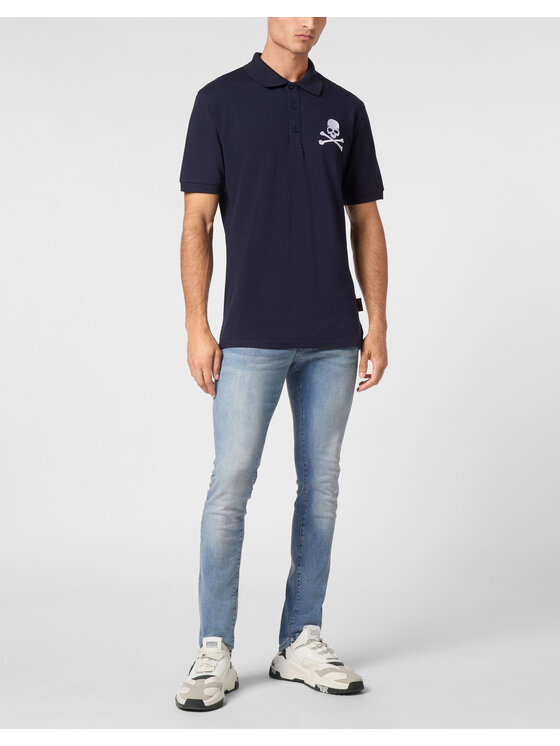 PHILIPP PLEIN PHILIPP PLEIN Polo 9407 Celeste Slim Fit