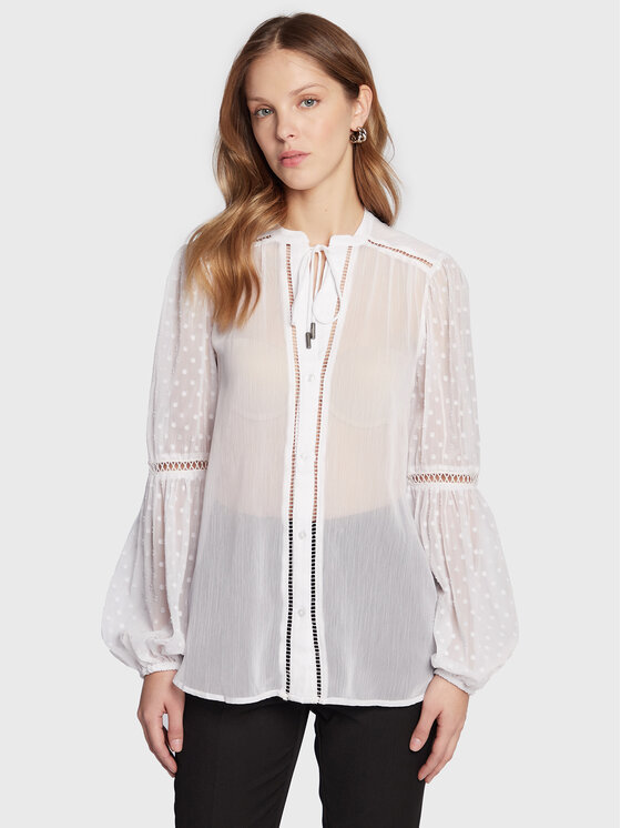 Női Blúz Guess, Méret: M, Fehér, Josette W3RH56 WDW52