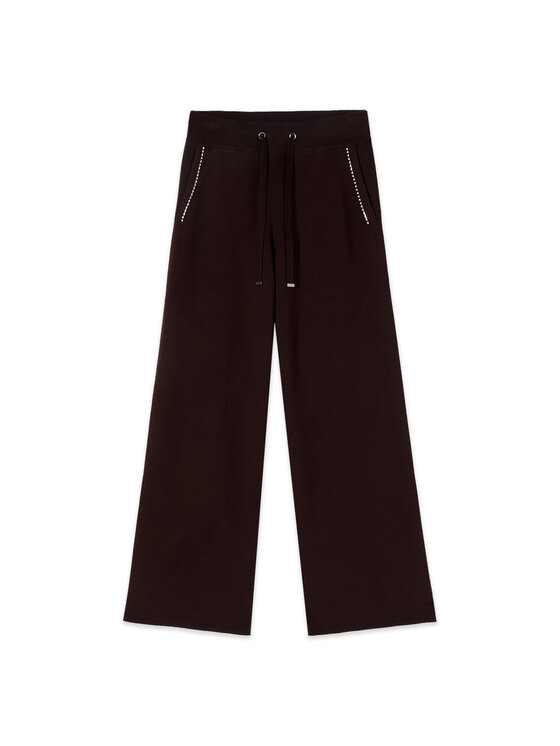 Oltre Oltre Pantaloni di tessuto P612J002640N022 Marrone Baggy Fit