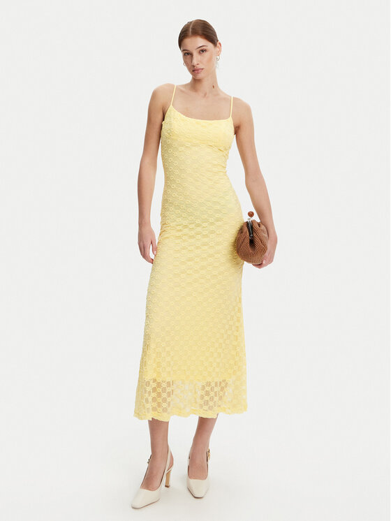 BARDOT BARDOT Koktélruha 57998DB1 Sárga Regular Fit